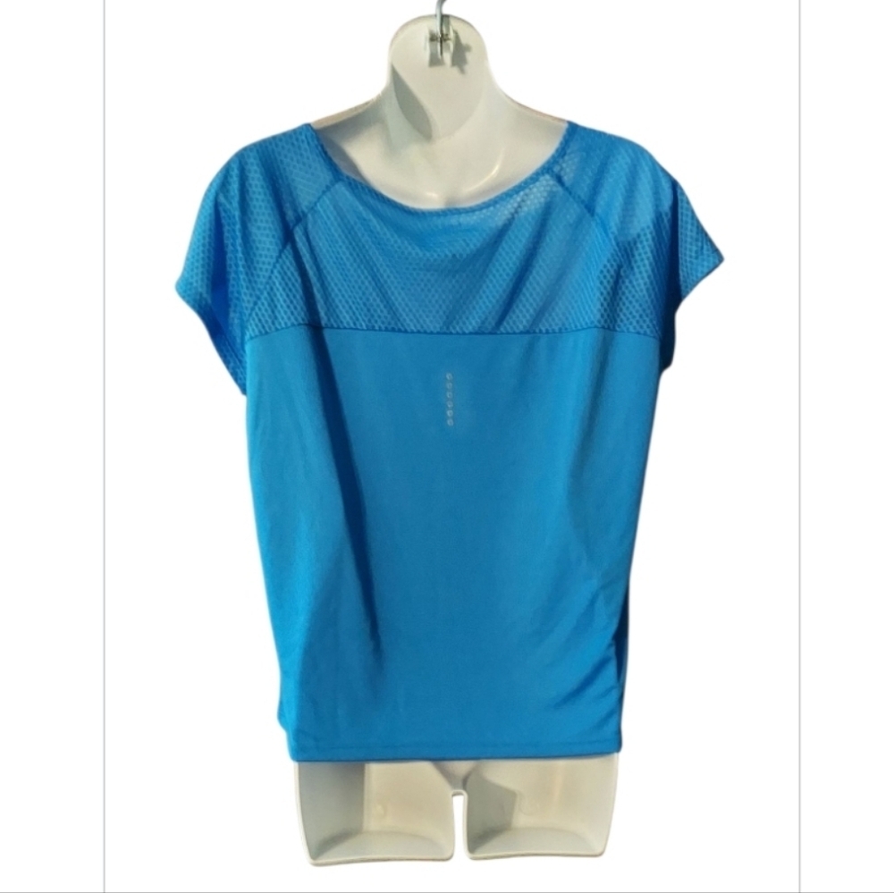 NWT Nike Running Women's Short Sleeve Blue Top ~sz Large - Picture 3 of 7